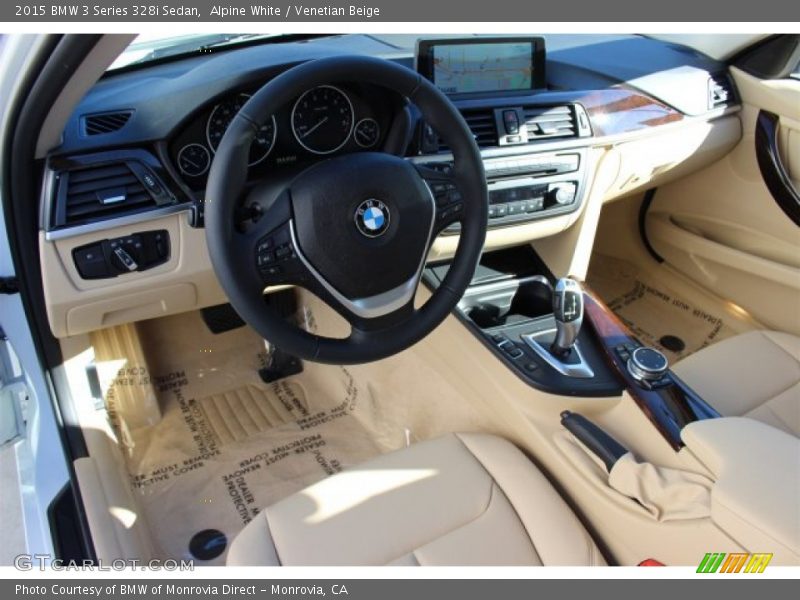 Alpine White / Venetian Beige 2015 BMW 3 Series 328i Sedan