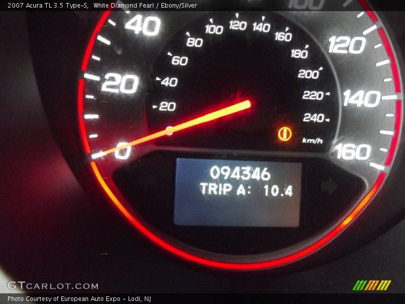 White Diamond Pearl / Ebony/Silver 2007 Acura TL 3.5 Type-S