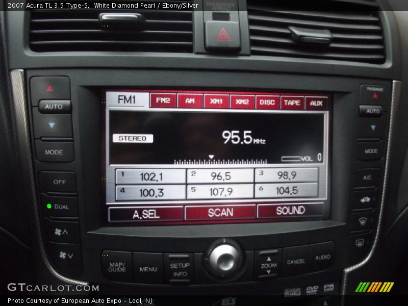 White Diamond Pearl / Ebony/Silver 2007 Acura TL 3.5 Type-S