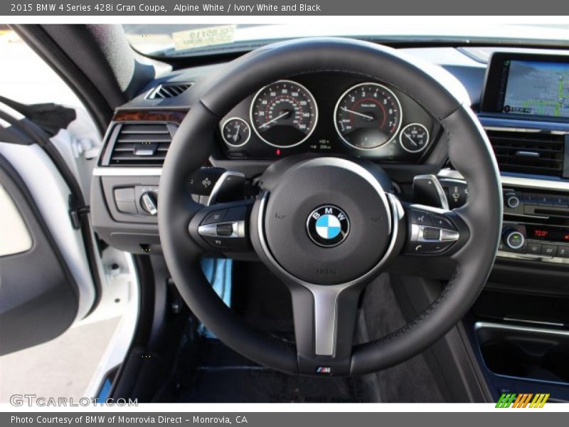 Alpine White / Ivory White and Black 2015 BMW 4 Series 428i Gran Coupe