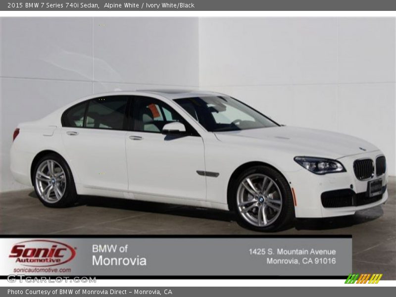 Alpine White / Ivory White/Black 2015 BMW 7 Series 740i Sedan