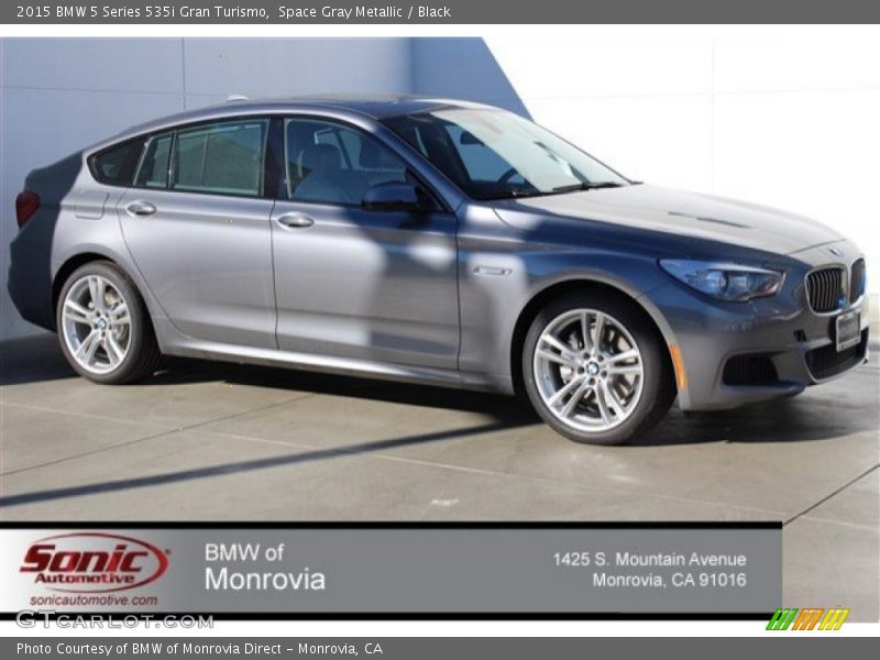 Space Gray Metallic / Black 2015 BMW 5 Series 535i Gran Turismo