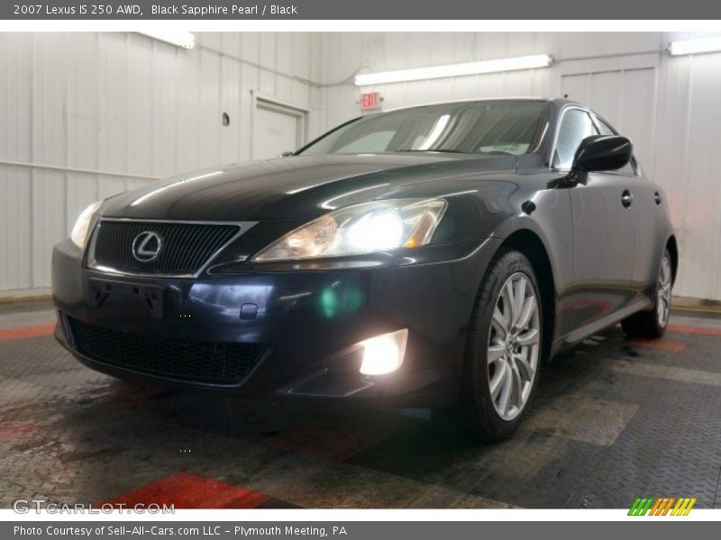 Black Sapphire Pearl / Black 2007 Lexus IS 250 AWD