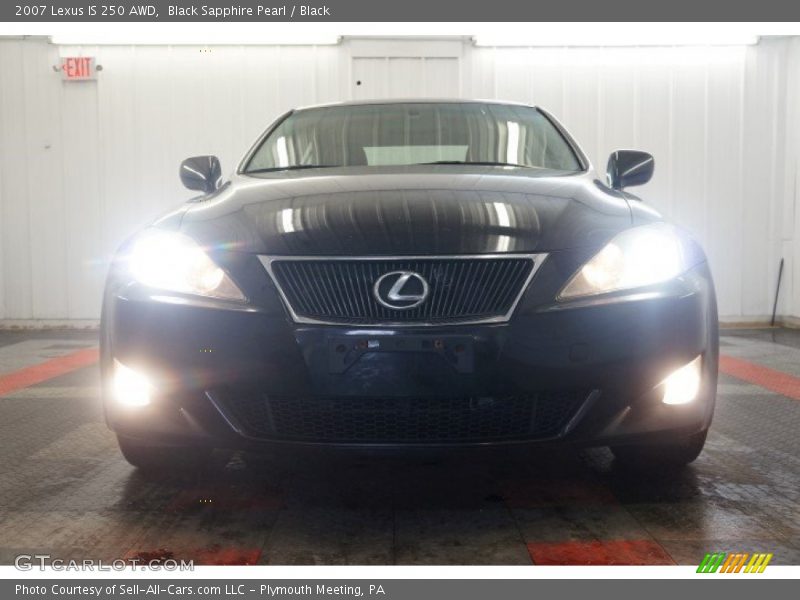 Black Sapphire Pearl / Black 2007 Lexus IS 250 AWD
