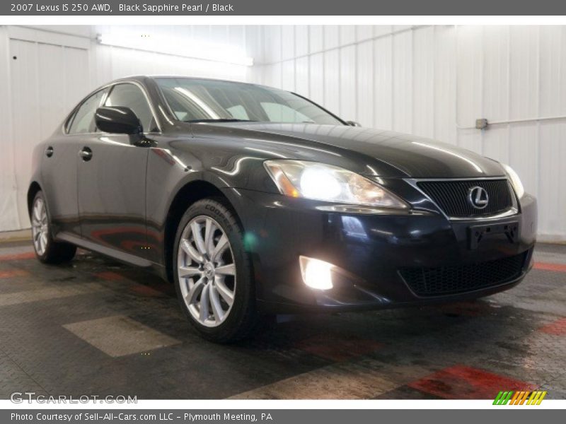 Black Sapphire Pearl / Black 2007 Lexus IS 250 AWD