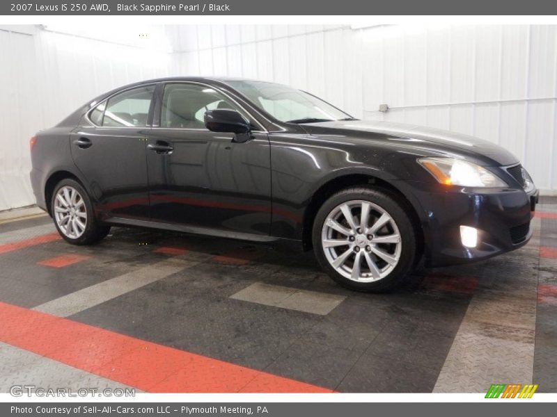 Black Sapphire Pearl / Black 2007 Lexus IS 250 AWD