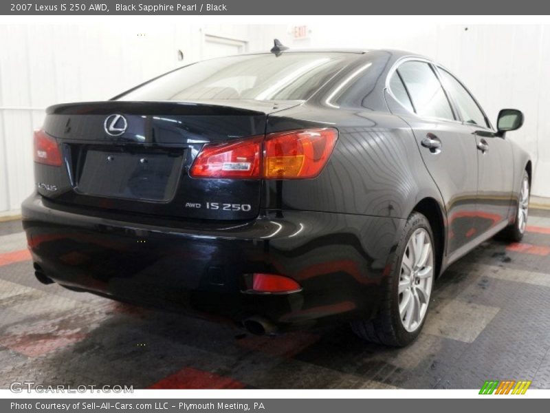 Black Sapphire Pearl / Black 2007 Lexus IS 250 AWD