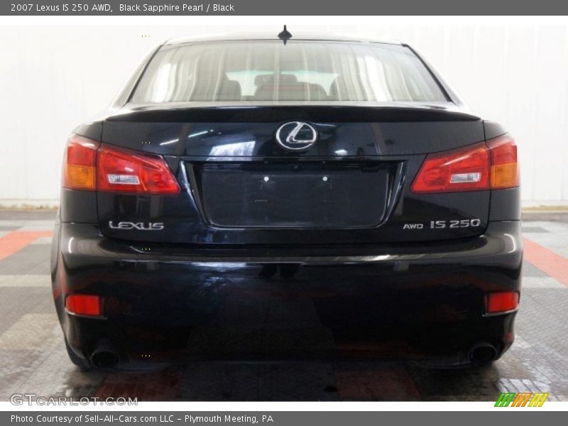 Black Sapphire Pearl / Black 2007 Lexus IS 250 AWD