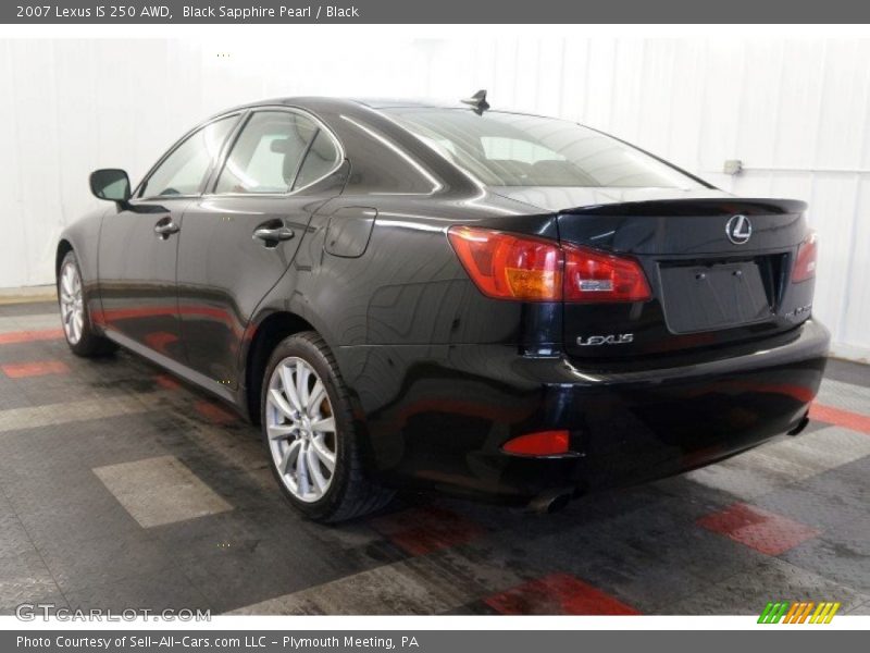 Black Sapphire Pearl / Black 2007 Lexus IS 250 AWD