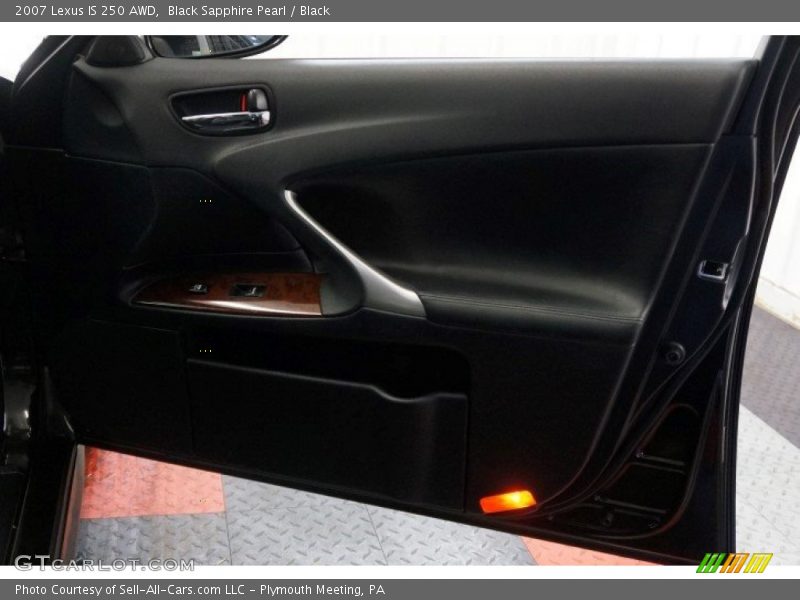 Black Sapphire Pearl / Black 2007 Lexus IS 250 AWD