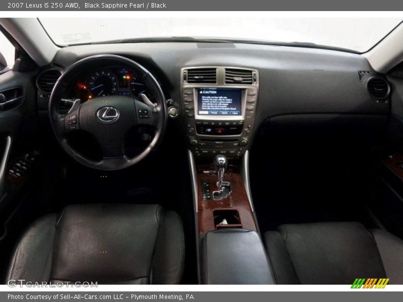 Black Sapphire Pearl / Black 2007 Lexus IS 250 AWD