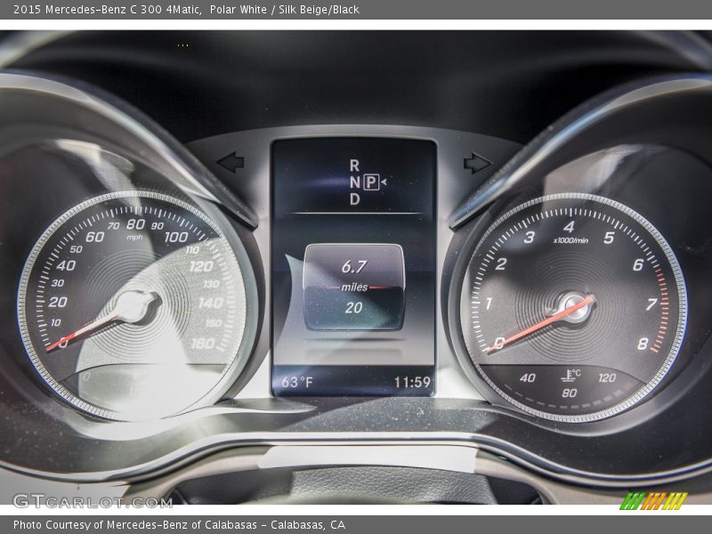 Polar White / Silk Beige/Black 2015 Mercedes-Benz C 300 4Matic