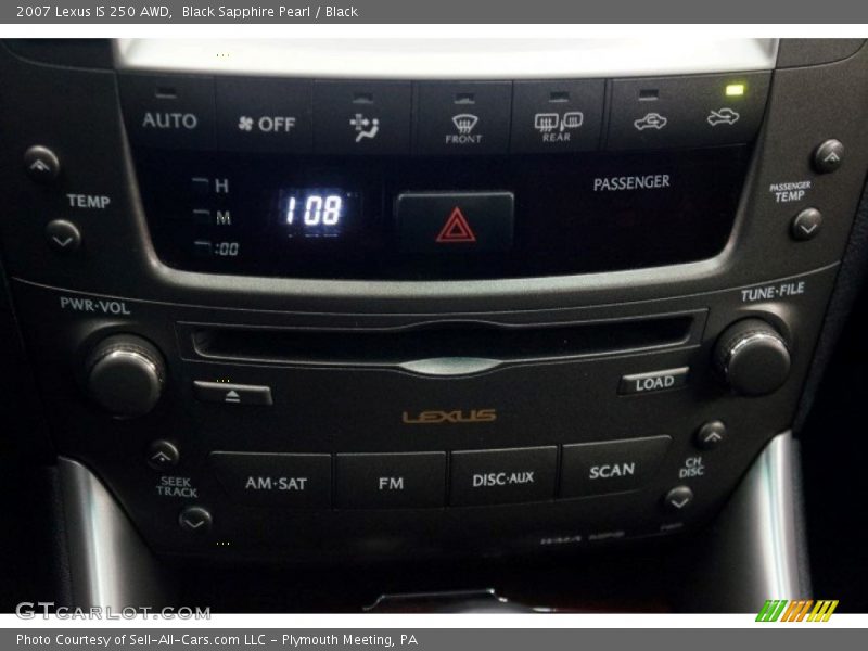 Black Sapphire Pearl / Black 2007 Lexus IS 250 AWD