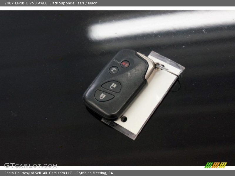 Black Sapphire Pearl / Black 2007 Lexus IS 250 AWD