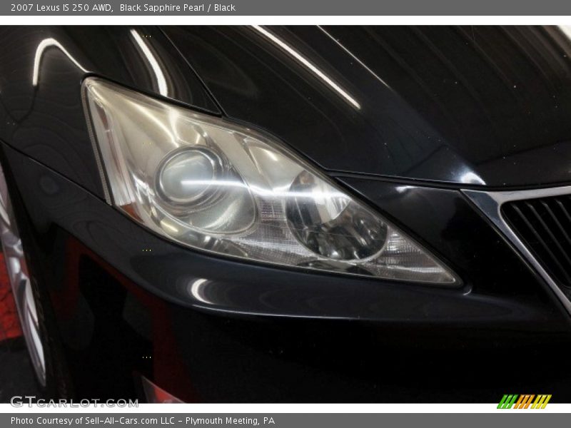 Black Sapphire Pearl / Black 2007 Lexus IS 250 AWD