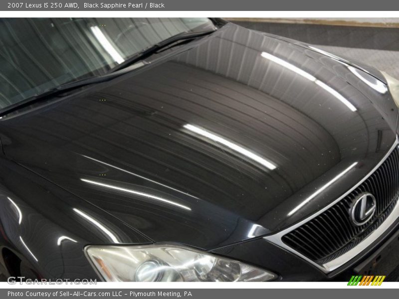 Black Sapphire Pearl / Black 2007 Lexus IS 250 AWD