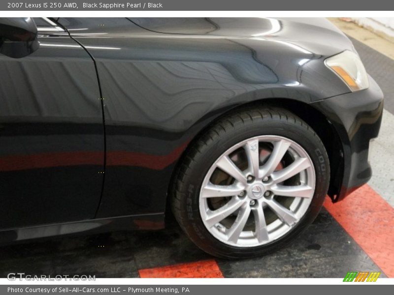 Black Sapphire Pearl / Black 2007 Lexus IS 250 AWD