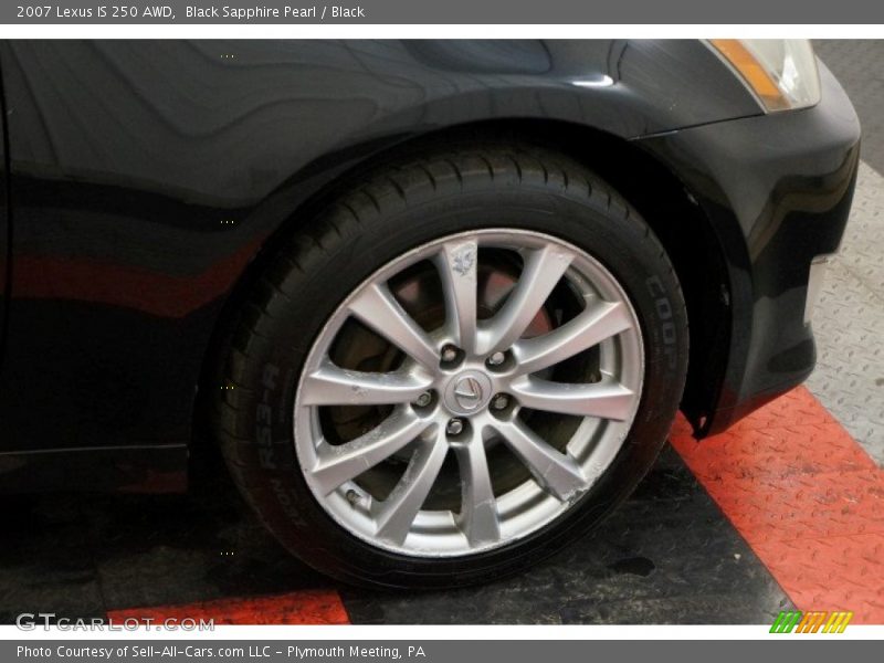 Black Sapphire Pearl / Black 2007 Lexus IS 250 AWD