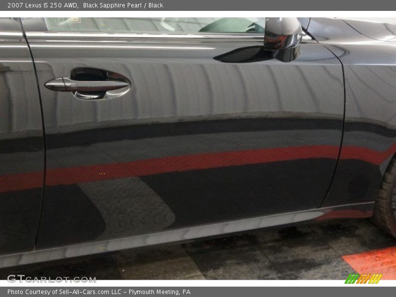 Black Sapphire Pearl / Black 2007 Lexus IS 250 AWD