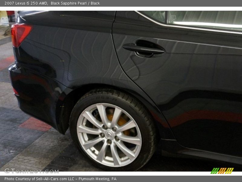 Black Sapphire Pearl / Black 2007 Lexus IS 250 AWD