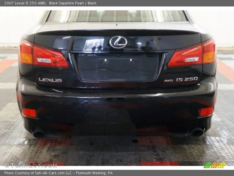 Black Sapphire Pearl / Black 2007 Lexus IS 250 AWD