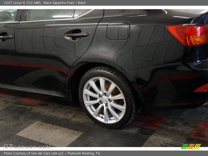 Black Sapphire Pearl / Black 2007 Lexus IS 250 AWD