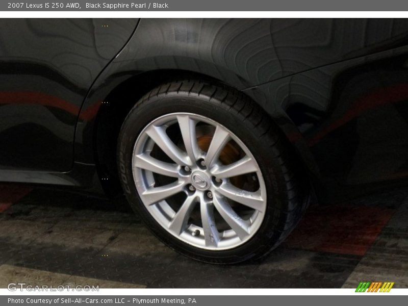 Black Sapphire Pearl / Black 2007 Lexus IS 250 AWD