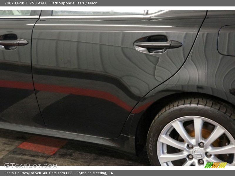 Black Sapphire Pearl / Black 2007 Lexus IS 250 AWD