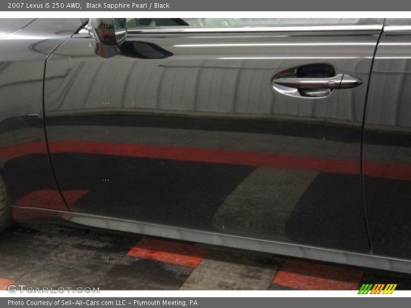 Black Sapphire Pearl / Black 2007 Lexus IS 250 AWD