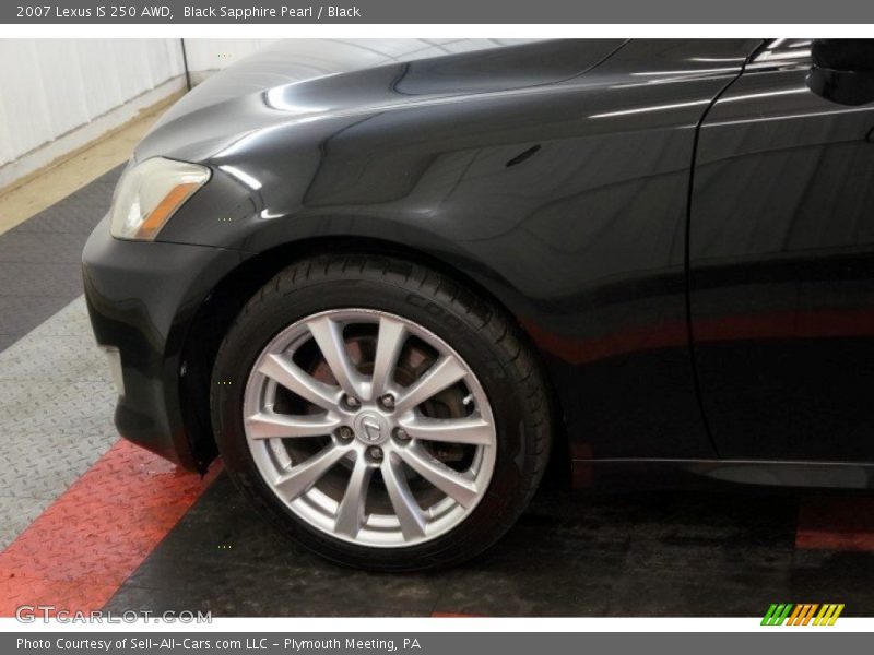Black Sapphire Pearl / Black 2007 Lexus IS 250 AWD