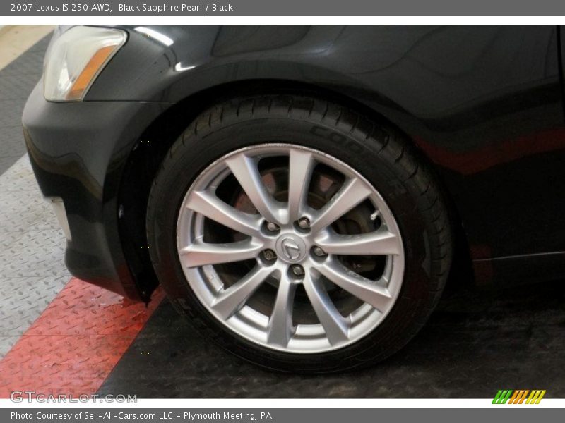 Black Sapphire Pearl / Black 2007 Lexus IS 250 AWD