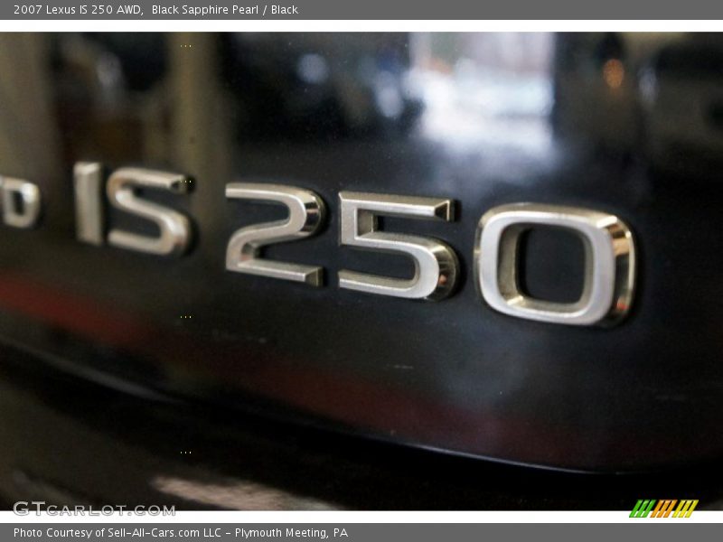 Black Sapphire Pearl / Black 2007 Lexus IS 250 AWD