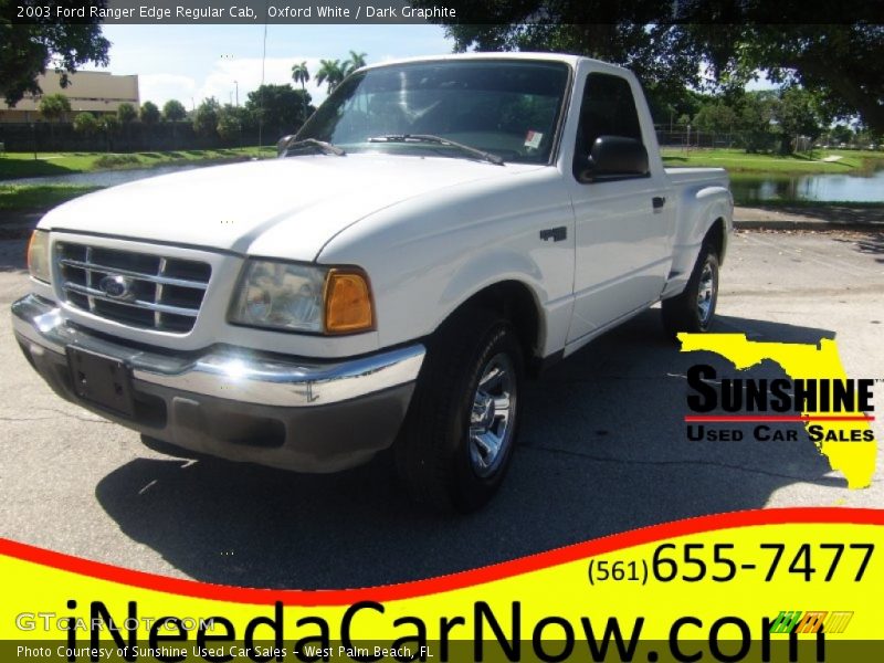 Oxford White / Dark Graphite 2003 Ford Ranger Edge Regular Cab