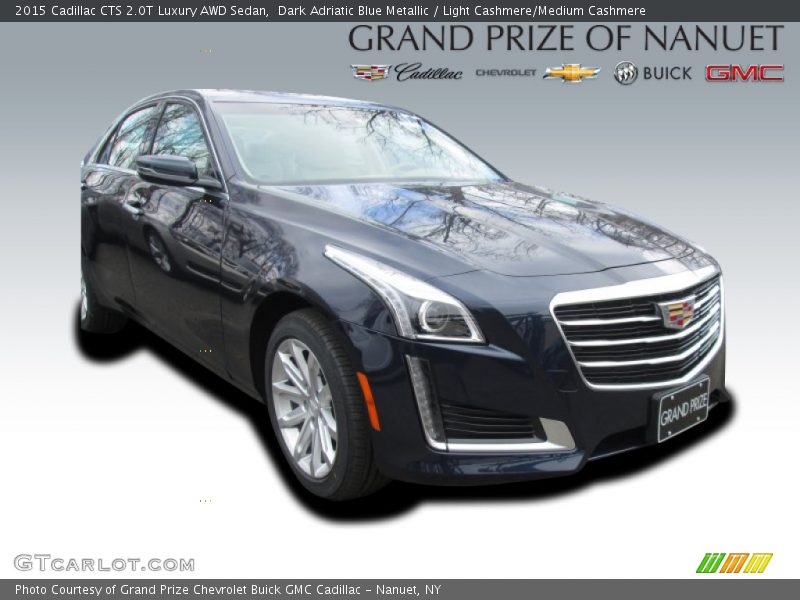 Dark Adriatic Blue Metallic / Light Cashmere/Medium Cashmere 2015 Cadillac CTS 2.0T Luxury AWD Sedan