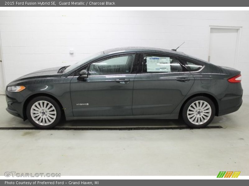 Guard Metallic / Charcoal Black 2015 Ford Fusion Hybrid SE