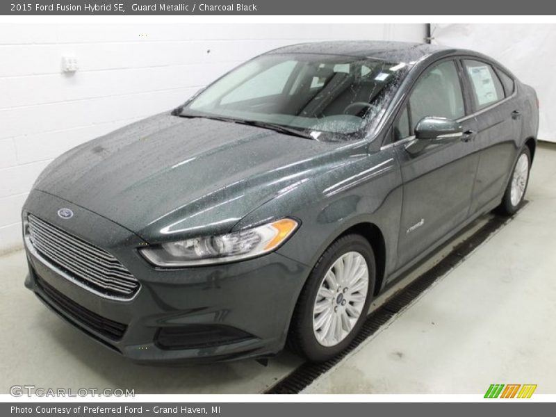 Guard Metallic / Charcoal Black 2015 Ford Fusion Hybrid SE