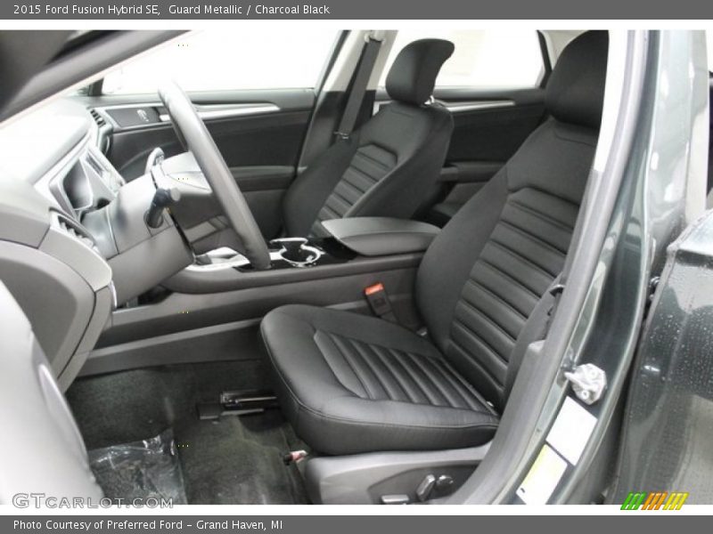 Guard Metallic / Charcoal Black 2015 Ford Fusion Hybrid SE