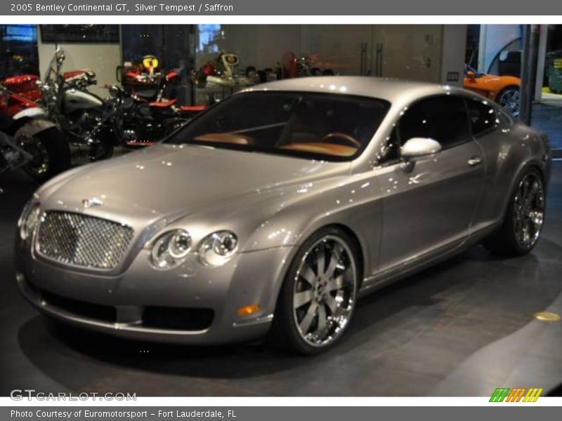 Silver Tempest / Saffron 2005 Bentley Continental GT