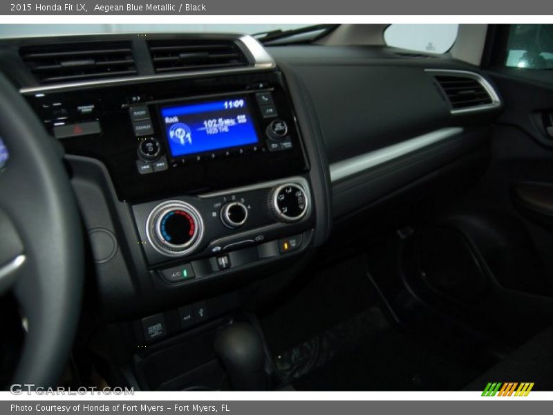 Aegean Blue Metallic / Black 2015 Honda Fit LX