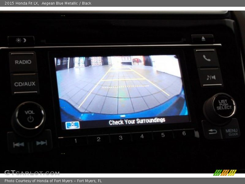 Aegean Blue Metallic / Black 2015 Honda Fit LX