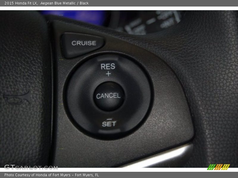 Aegean Blue Metallic / Black 2015 Honda Fit LX