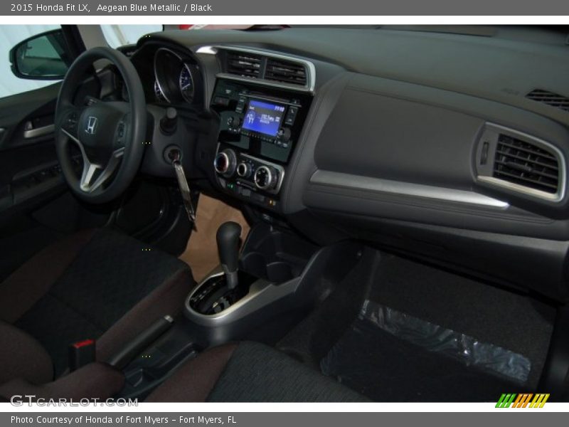 Aegean Blue Metallic / Black 2015 Honda Fit LX