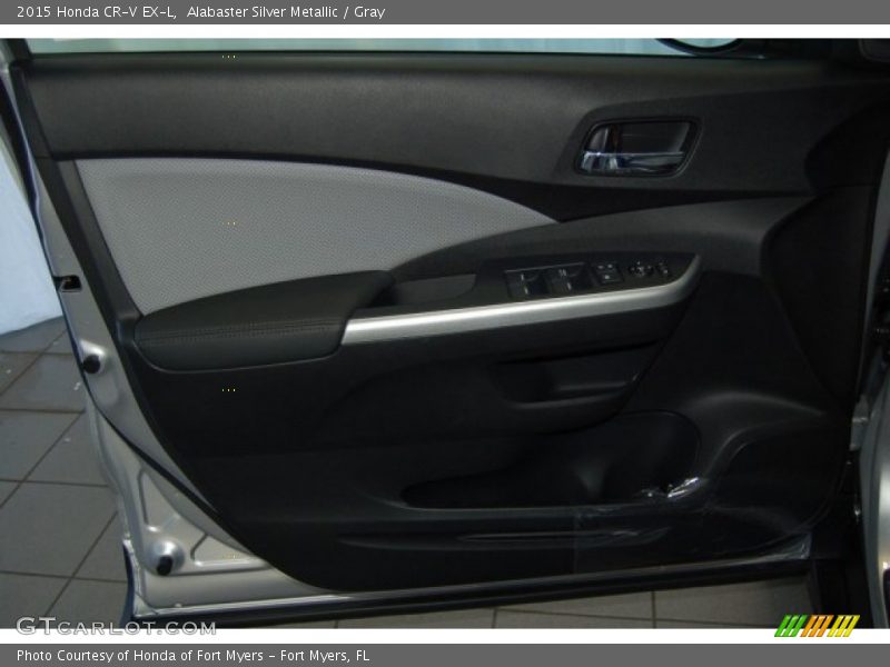 Alabaster Silver Metallic / Gray 2015 Honda CR-V EX-L