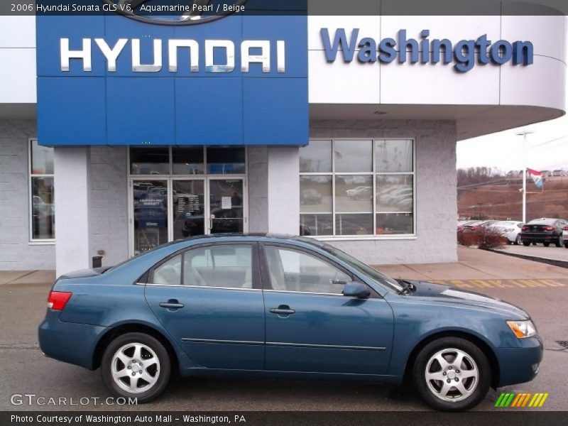 Aquamarine Pearl / Beige 2006 Hyundai Sonata GLS V6