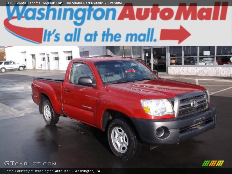 Barcelona Red Metallic / Graphite 2010 Toyota Tacoma Regular Cab