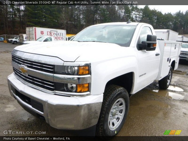 Summit White / Jet Black/Dark Ash 2015 Chevrolet Silverado 3500HD WT Regular Cab 4x4 Utility