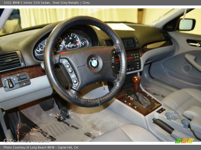 Steel Grey Metallic / Grey 2002 BMW 3 Series 330i Sedan