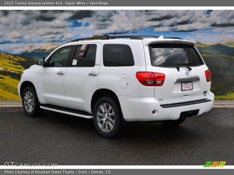 Super White / Sand Beige 2015 Toyota Sequoia Limited 4x4