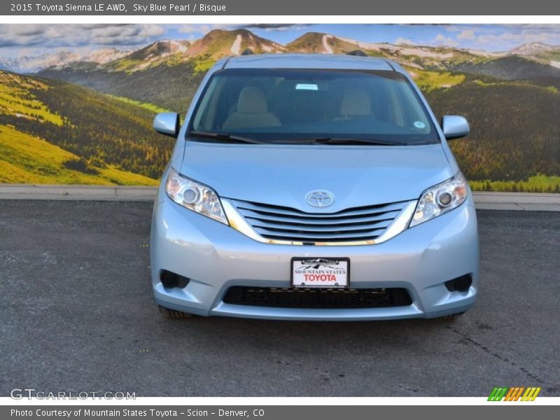 Sky Blue Pearl / Bisque 2015 Toyota Sienna LE AWD