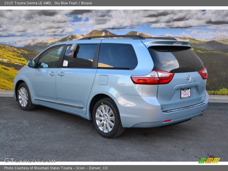 Sky Blue Pearl / Bisque 2015 Toyota Sienna LE AWD